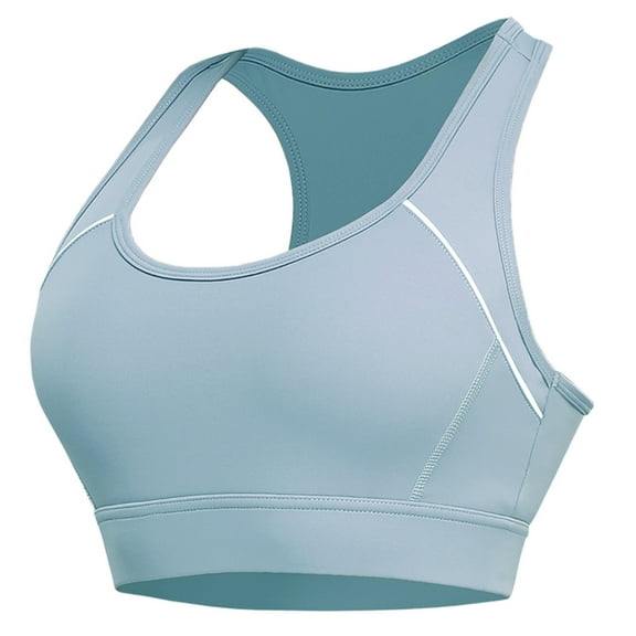 IROINNID Discount Racerback Bras for Women Sports Bras Sports Bra Fitness Running Shockproof Yoga Top Front Zipper No Steel Ring Comfort Sports Bra,Blue
