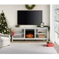 thumbnail image 2 of Fireplace TV Stand for 75 inch TV,  Wood Entertainment Center with 6 Storage Cabinets for Living Room,Bedroom White 70 inch, 2 of 7