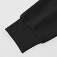 thumbnail image 6 of Girls Solid Color Hoodie, Drawstring Pocket Soft Loose Pullover, Long Sleeve Casual Top For Kids Black 11-12Years, 6 of 8