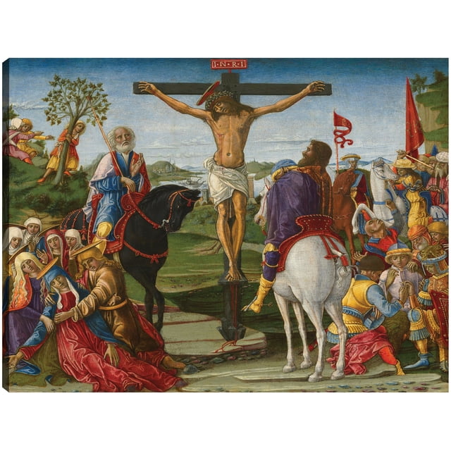 Cuadro Decorativo - La Crucifixión, probablemente 1491 Jr Impresión en canvas, estrechado.