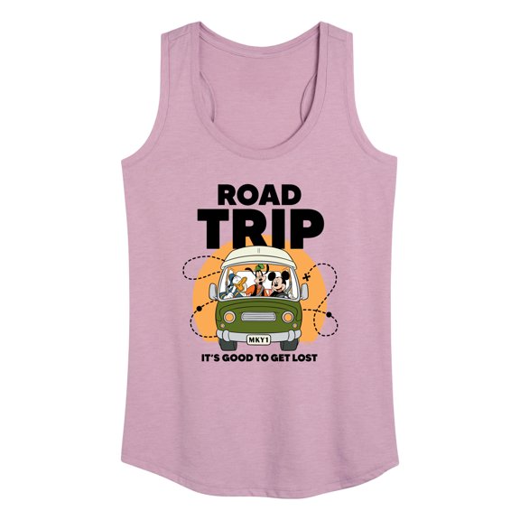 Mickey & Friends - Group Good To Get Lost Van - Women's Racerback Tank Top