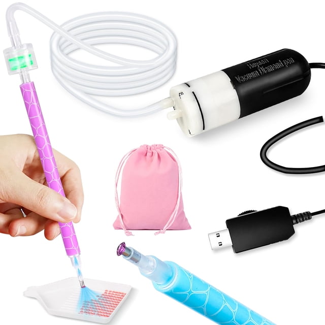 Bolígrafo de pintura con forma de diamante Heyseri Electric con 2 bolígrafos, color negro