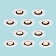 thumbnail image 2 of Mini Spot Light Ring Trim White Ceiling Medallion Urethane Foam Recessed Lighting Trim 5" Inner Dia x 9" Outer Dia Decorative Leaf Lightweight Rosettes Renovators Supply Pack of 10, 2 of 6