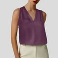 thumbnail image 2 of Women's Summer V Neck Sleeveless T-Shirt Casual Loose Fit Comfortable Breathable Top for Everyday Wear and Outdoor Activities, 2 of 2