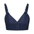 thumbnail image 3 of Full-Figure Bra Women Pullover Bra Feature V-Neck Balconette Bra Style W-699 Blue 50, 3 of 7