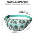 thumbnail image 3 of Fanny Pack Green Christmas Tree Pattern Waist Pack Bag,Running Cross Bag,Waterproof Large Fanny Packs for Women Men for Travel Running Hiking Cycling, 3 of 6