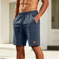thumbnail image 6 of Erwazi Mens Shorts Solid Tear Away Side Snap Elastic Waist Button Casual Summer Daily Wear Athletic Shorts with Pocket, 6 of 7
