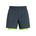 thumbnail image 5 of Athletic Works Men's and Big Men's 2 in 1 Gym Shorts with Liner, 6" & 8" Inseams, Sizes S-3XL, 5 of 5