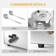 thumbnail image 6 of ROVSUN Commercial Soup Warmer 22QT, Electric Food Warmer Steam Table Countertop Bain Marie with Three 7.4QT Pots, 86~185°F Adjustable Temperature, Lid and Tap for Buffet Restaurant 1200W, 6 of 8