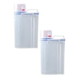 thumbnail image 1 of Oleegame 2PC Blue Juice Grain Storage Tank Kitchen Food Rice Sealed Container Ideal For Sugar White, 1 of 5