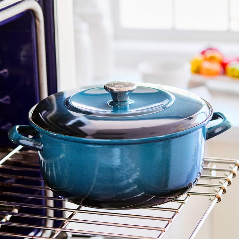 Merten & Storck 7QT Dutch Oven with Lid, Lightweight Enameled Iron