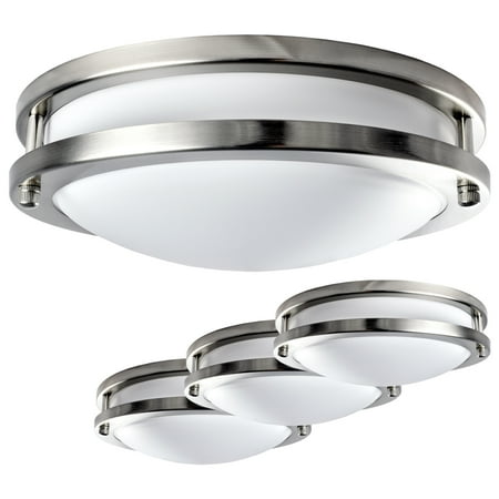 ceiling flush led mount light kitchen fixture bright star bathroom inch dimmable 1000 lumens energy luxrite closet 14w etl 5000k