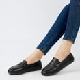 thumbnail image 6 of Ecetana Women's Leather Penny Loafers Slip-Ons Flats Business Dress Shoes Lightweight Walking Driving Shoes, 6 of 6