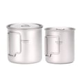 thumbnail image 1 of Copa de titanio Taza de titanio ultraligera TOMSHOO, juego de 2 tazas portátil para exteriores, 420 Tomshoo Copa de titanio, 1 of 7