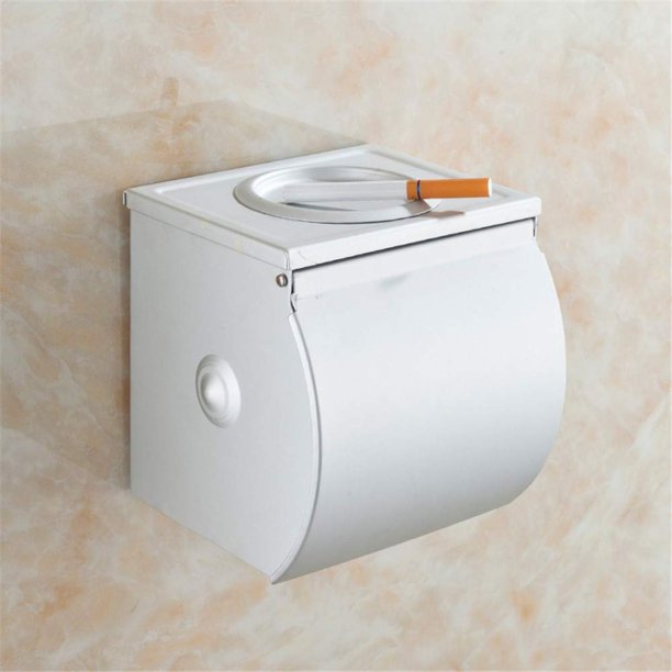 Toallero de papel montado en la pared para cocina Soporte para papel higiénico con estante de almacenamiento Durabilidad Material Tamaño 12,5 * 12,5 * 10 cm