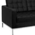 thumbnail image 5 of Flash Furniture HERCULES Lacey Series Contemporary Black LeatherSoft Loveseat with Stainless Steel Frame, 5 of 6