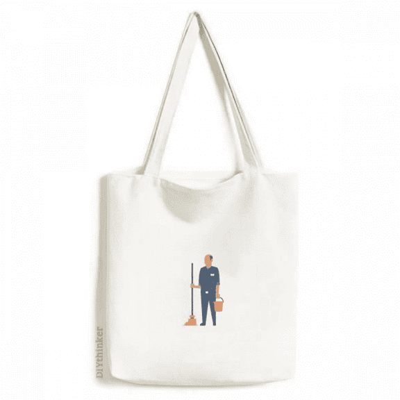 Dustman Janitor Binman Seiketsu Sanitation Tote Canvas Bag Shopping Satchel Casual Handbag