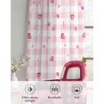 thumbnail image 6 of Valentine's Day Sheer Curtains 84 Inch Length 2 Panels Set for Living Room/Bedroom, Pink Romantic Truck Love Roses Red Plaid Kitchen Curtains Grommet Semi-Sheer Curtains Window Treatments 52"x84"x2, 6 of 7