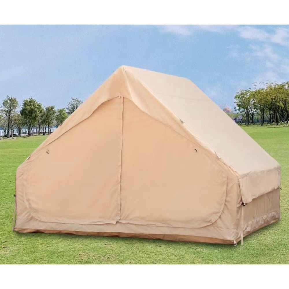 Quick Setup Inflatable Tent for 4-6 People, Includes Pump & 12 Mesh Windows with 4-Season Waterproof Protection