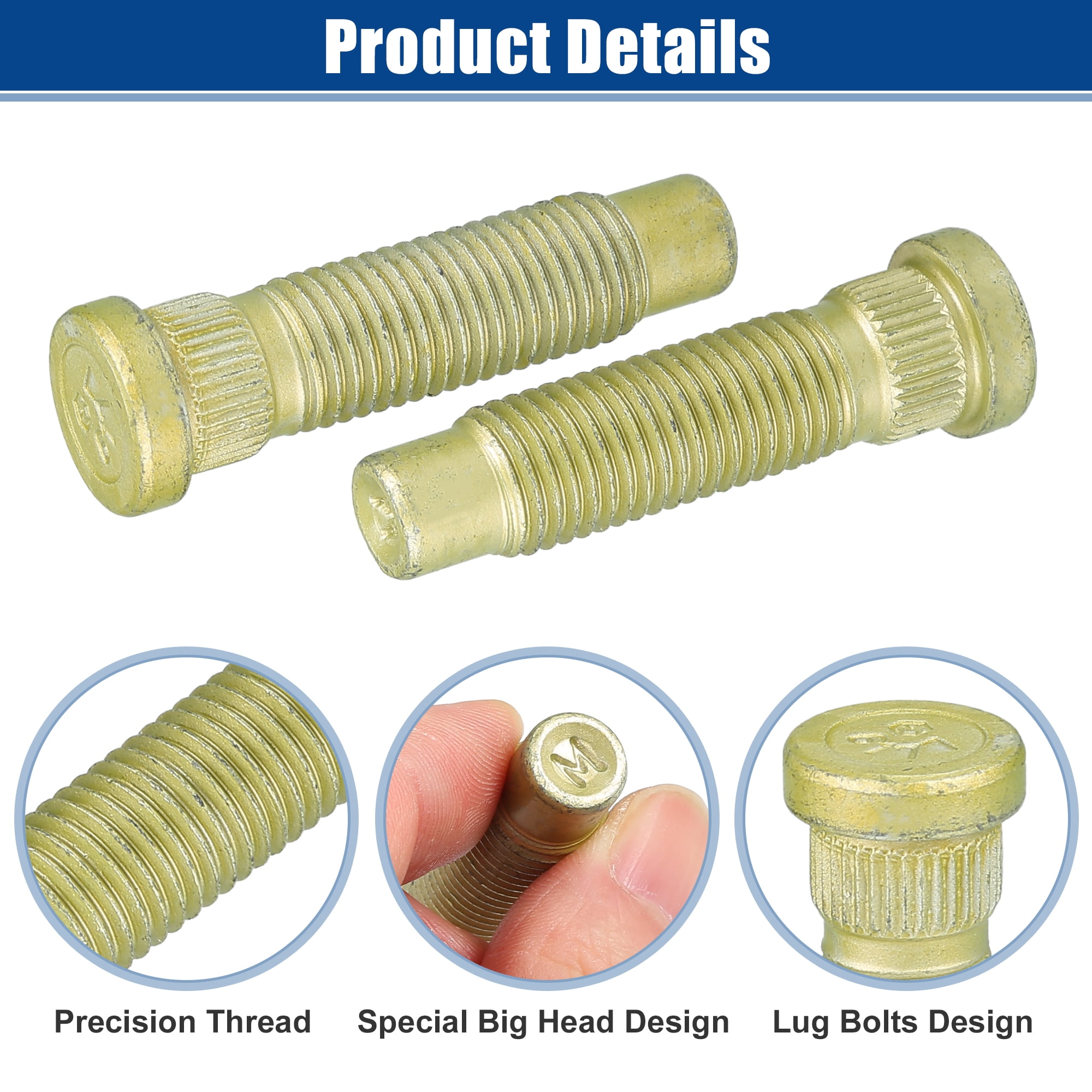 Unique Bargains M12x1.5 10 Pcs Wheel Lug Bolts Nuts Fit for Chevrolet Malibu 1997-2012