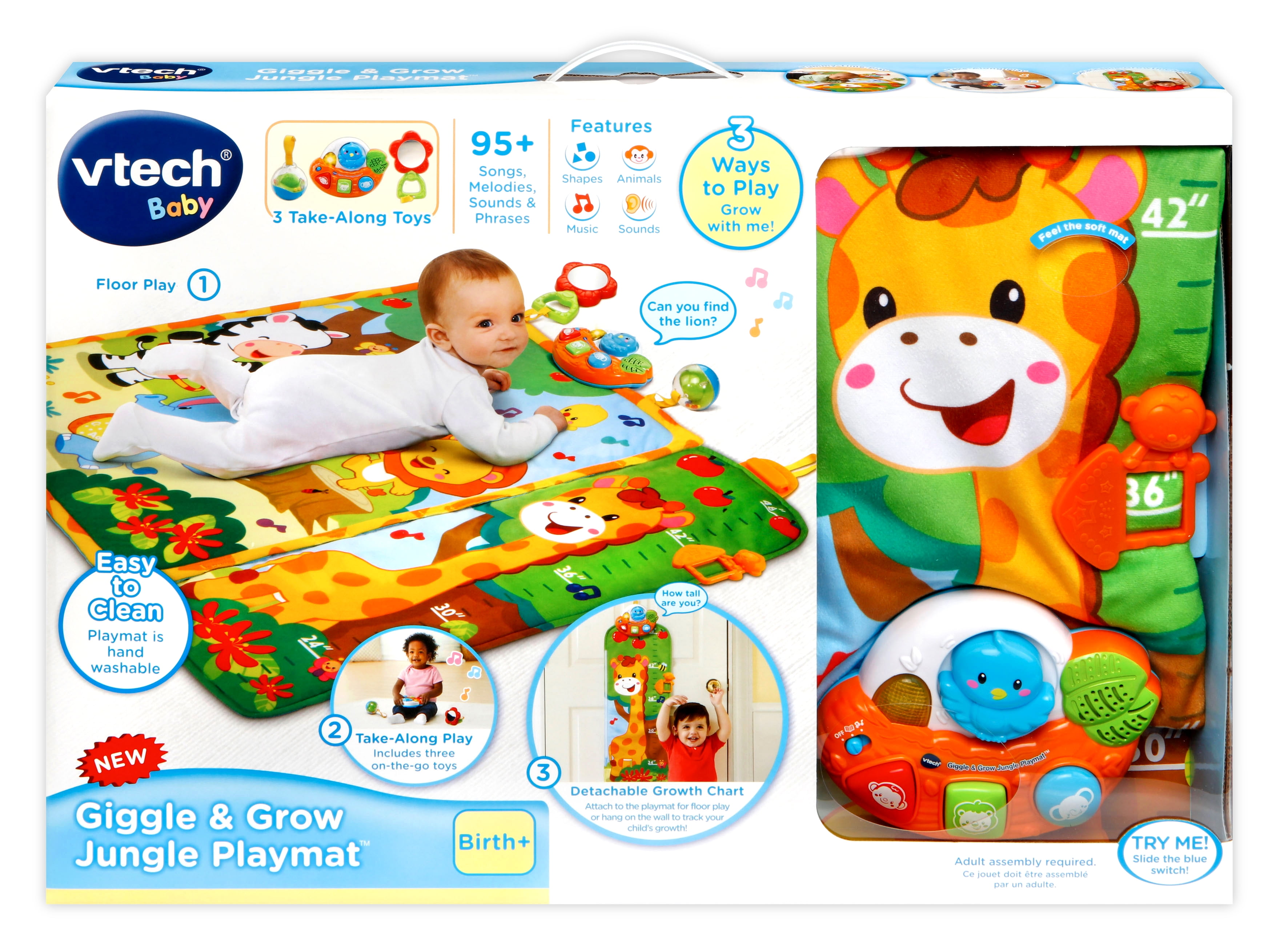vtech giggle and grow jungle playmat