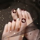 thumbnail image 3 of Uñas postizas para dedos de los pies, moda brillante, cuadrada, corta, cubierta completa, 24 Uds., uñas postizas para mujeres y niñas, S672 Sincero  Hogar, 3 of 6