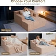 thumbnail image 6 of Slsy 61" x 47.2" Chaise Lounge Chair Indoor, Oversized Upholstered Sofa Bed, Sleeper Couch Reading Chairs Fluffy Plush Corduroy Cloud Sofas Couches for Living Room, 6 of 9