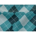 thumbnail image 4 of oneOone Viscose Jersey Teal Blue Fabric Argyle Check Fabric For Sewing Printed Craft Fabric By The Yard 60 Inches Wide, 4 of 5