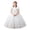 White, variant on Girls Puff Sleeve Bow Ball Gown Dress Embroidered Mesh Floor Length Birthday Party Pageant Princess Dress (13-14 Y, White)