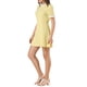 thumbnail image 4 of INSPIRE CHIC Vestido corto de manga corta con panel de contraste y cuello con volantes para mujer XL amarillo, 4 of 8