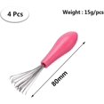 thumbnail image 2 of Cepillo de pelo Peines de limpieza Peine de pelo rizado Garras de limpieza Cepillo de pelo Herramientas limpiadoras para uso doméstico y de salón (4 piezas, rosa), 2 of 5
