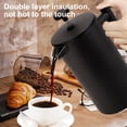 thumbnail image 4 of Btidfty Stainless Steel French Press Coffee Maker 1000ml Double Wall Insulation Coffee Press Easy Press Cafe Brewed Coffeeware with 3 Double Walled Large Coffee Press Kitchen Accessories, 4 of 9