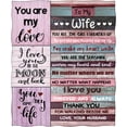 thumbnail image 2 of to My Husband Blanket Romantic I Love You Blessing Sweet Gifts for Birthday Anniversary Valentines Christmas Thanksgiving Fathers Day Soft Comfort Lightweight Plush Throw Blankets 50"x60", 2 of 5