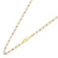 thumbnail image 2 of Ioka - 14K Tri Color Solid Gold 2.6mm Valentino Star Diamond Cut Chain Necklace with Lobster Clasp - 24", 2 of 5