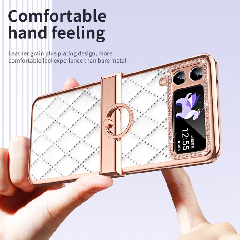 With Strap Finger Ring Case For Samsung Galaxy Z Flip 4 Case For