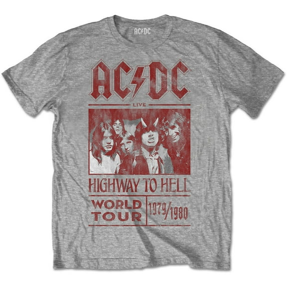 AC/DC Unisex T-Shirt Highway to Hell World Tour 1979/1980 (Small)