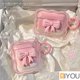 thumbnail image 4 of Corea Cute 3D Candy Color Bow Gradient Clear Auricular Funda Para Airpods 1 2 Pro Borde Ondulado Cubierta Suave Protectora Para 3, 4 of 4