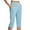 Light Blue, variant on Capri Pants for Women High Waist Workout Yoga Pants with Pockets Straight Leg Crop Leggings Knee Length for Work