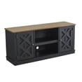 thumbnail image 2 of Pemberly Row Charcoal TV Stand for TV up to 60" w/ Storage Cabinet & Open Shelf, 2 of 8