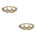 thumbnail image 2 of Guardurnaity Anillo de diamantes de imitación Estilo simple brillante Anillos de lazo románticos Dorado Dorado 2piezas, 2 of 6