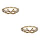 thumbnail image 1 of Minnieouse Anillo de diamantes de imitación Elegante Detalle de diamantes de imitación Bowknot Anillos Regalo de boda Dorado 2piezas, 1 of 6