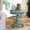 Teal, variant on Elegant Wood Side Table In Teal - Build, 26.5" Height, 26" Diameter Colored Spacious Display, X 26.5", Construction