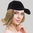 thumbnail image 6 of Yiho Baseball Cap with Hair Extensions Short Straight Wig Hat for Women, 6 of 7