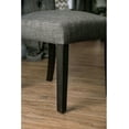 thumbnail image 6 of Contemporary 7pc Dining Set Rect Dining Table 6x Side Chairs Gray Fabric Button Tufted Scroll Back Chair Dining Room Solid wood, 6 of 9