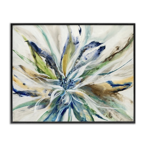 Stupell Industries Modern Abstract Botanical Petals Black Framed Giclee Art, 14 x 11, by Liz Jardine