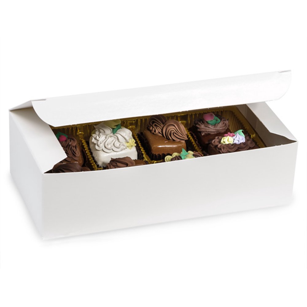 Pack Of 100, White Gloss Candy Box Solid 1 Lb 7 X 3.5 X 2" 1 Pc Boxes