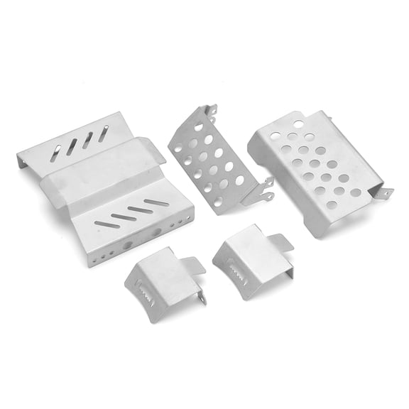 YAHHU RC Chassis Armors Set Portable Stainless Steel Protection Plate Guard for 1/10 Redcat GEN8 Climbing Car Replacement Accessories (7.08 inches / 18 cm)[cite: 1]