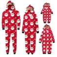 thumbnail image 6 of SwiftWear Christmas Family Matching Pajama Set for Couples, Red Santa Print Adult Onesie with Reindeer Hood Holiday Sleepwear, 6 of 6