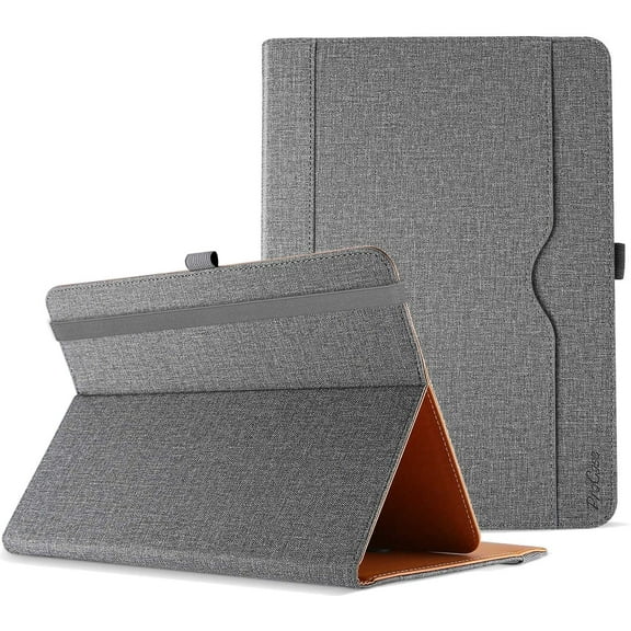 ProCase Universal Tablet Case 9"-10.1" inch, Stand Folio Tablet Case Protective Cover for 9" 9.7" 10" 10.1" Touchscreen Tablet with Multiple Viewing Angles and Pen Holder -Grey