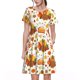 thumbnail image 1 of Balery Thanksgiving With Turkey Vestidos sueltos de manga corta para mujer, vestidos de verano 2025, vestidos casuales de corte A con vuelo., 1 of 6